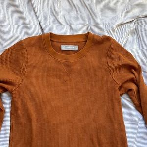 Everlane Organic Cotton Waffle Tee - Toasted Almond, medium